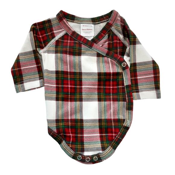 Hanna Andersson Christmas Baby Bodysuits Lot of 3 Long Sleeve Baby 0-3mo Holiday - Picture 2 of 8